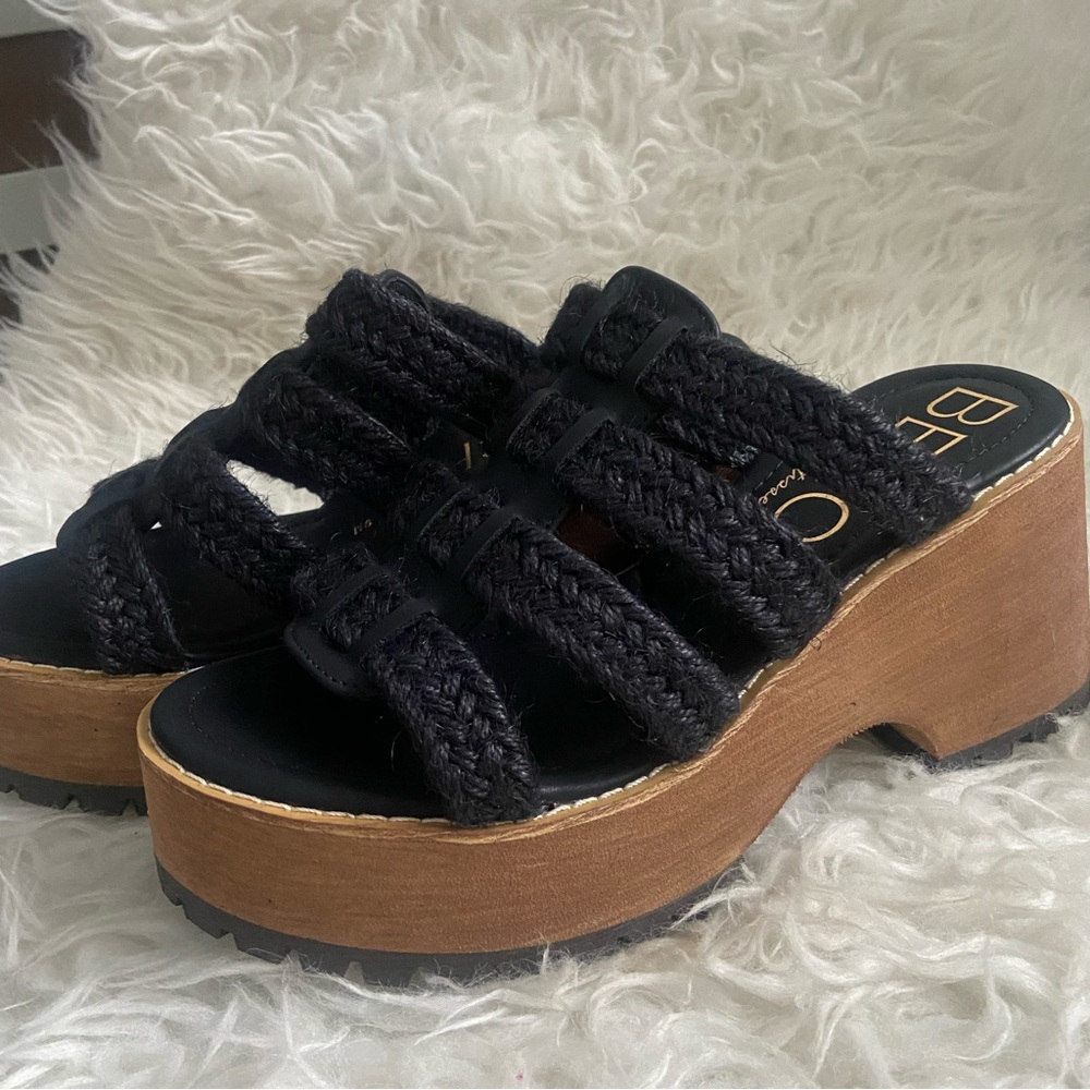 New Matisse Daze Jute Platform Sandals in Black - Picture 11 of 15